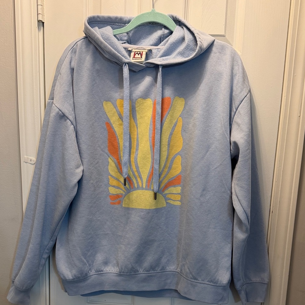 Avalanche Light Blue Graphic Hoodie